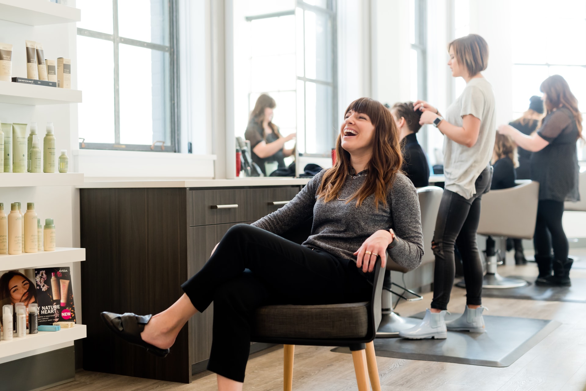 Woman Sitting In Chair